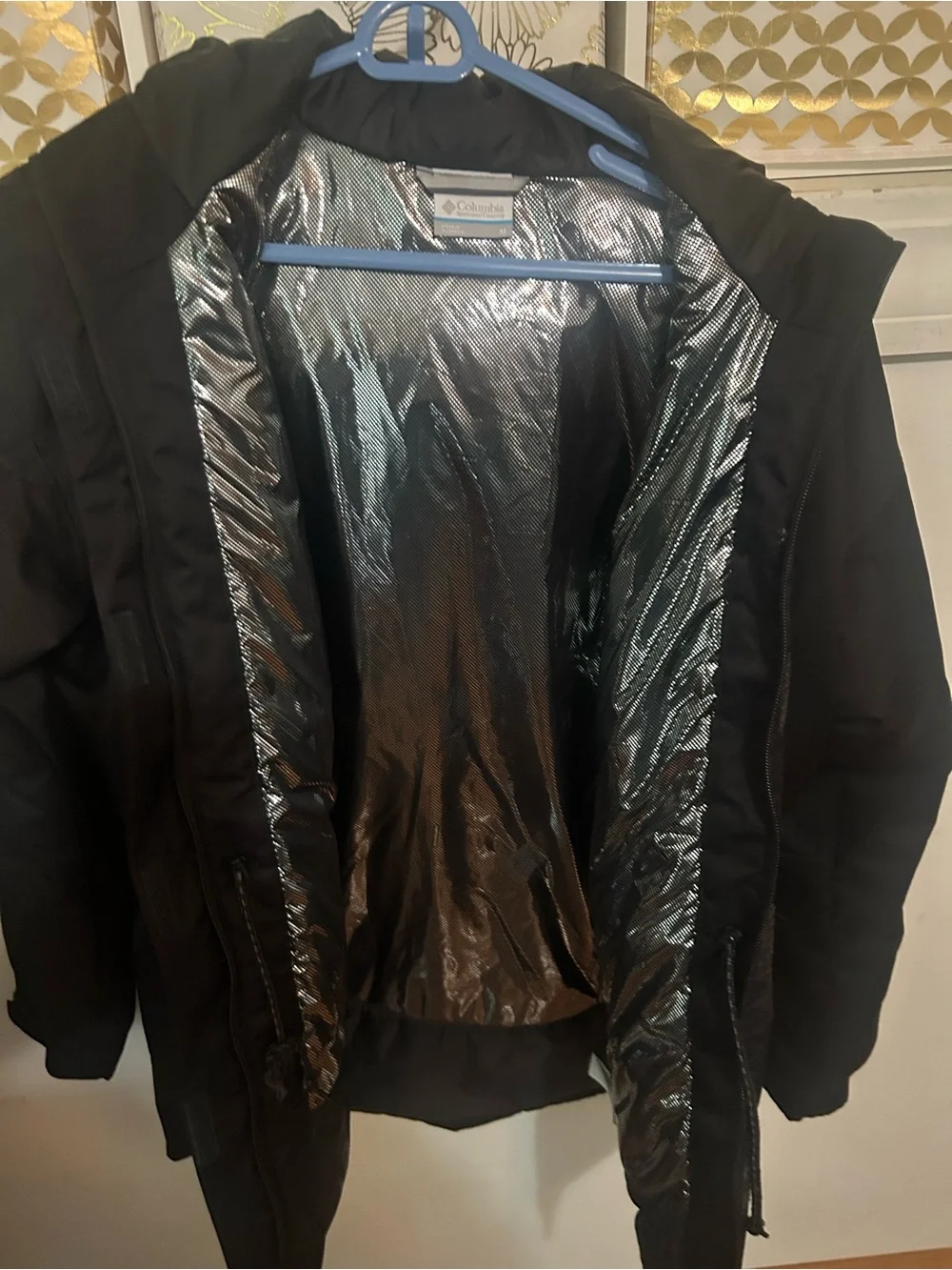 Columbia Women's Black Hooded Utility Anorak Jacket Omni Heat Lining